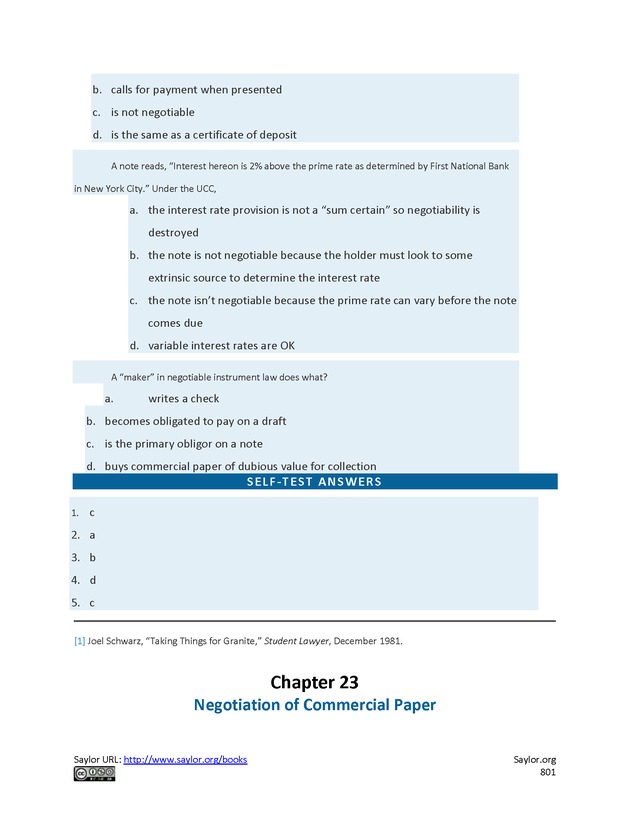 Business Law and the Legal Environment - Page 801